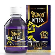 Stinger Detox Buzz 5X Deep System Cleanser Drink – Grape Flavor – 8 FL OZ