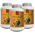muscle building - AMINO ACIDS 2200mg - BCAA Amino Acids - 3 Bottles 450 Tablets