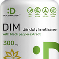 DIM Supplement 300Mg, 240 Caps, 4 Months Supply, Diindolylmethane DIM plus Black