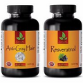 Immune boost - ANTI GRAY HAIR – RESVERATROL 1200 COMBO - zinc vitamins