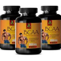 muscle recovery - BCAA 3000mg - muscle growth pills - 3 Bottles