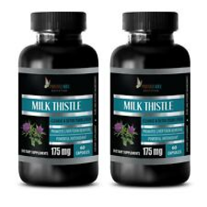 liver support - MILK THISTLE 175mg - milk thistle seeds - 2 Bottles