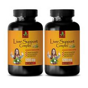 liver detox - LIVER SUPPORT COMPLEX - milk thistle extract - 2 Bot 120 Capsules