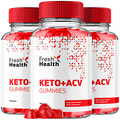 (3 Pack) Fresh Health Keto Gummies, Fresh Health ACV Weight Loss (180 Gummies)