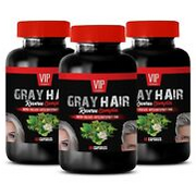 hair growth vitamins - GRAY HAIR REVERSE - natural anti-inflammatory 3 BOTTLE