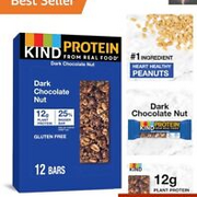 Nutrient-Dense Gluten-Free Protein Bars - Double Dark Chocolate Nut, 12-Pack