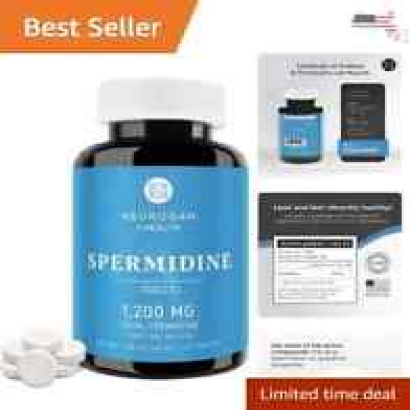 Spermidine Supplement - Cellular Health, Anti-aging & Energy - 1200mg - 120