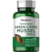 Green Lipped Mussel 750mg | 120 Capsules | Non-GMO, Gluten Free | by Piping Rock
