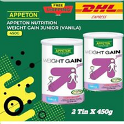 2 Tins x 450g APPETON Weight Gain Junior Vanilla With L-ProteMAX- FREE Fast Ship