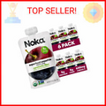 Noka Superfood Fruit Smoothie Pouches, Cherry Acai, Healthy Snacks with Flax See