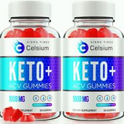 (2 Pack) Celsium Keto + ACV Gummies for Healthy Weight Loss and Overall Wellness