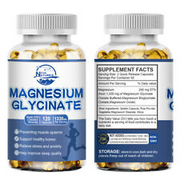 Magnesium Glycinate 240 MG Chelated RLS Improved Sleep, Stress & Anxiety Relief