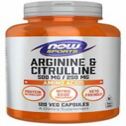 NOW Sports - Arginine & Citrulline 500/250 120 Veg Capsules