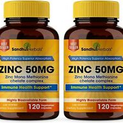 Zinc 50mg (8 Months Supply)Superior Absorption 240 Capsule Immune Health Support