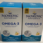 Nordic Naturals Omega-3 690mg, 60 Soft Gels, *LOT OF 2 03/26#7605