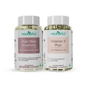 Neuherbs Hair-Skin Vitamin (60 N Capsules) & Vitamin E Plus (30 N Capsules)