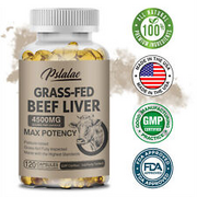 Grass Fed Beef Liver Capsules - Grass-fed,Undefatted,Natural Iron - Max Potency