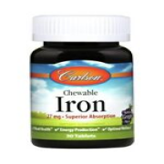 Carlson Laboratories Chew Iron 27mg Grape Flavor 30 Chewable