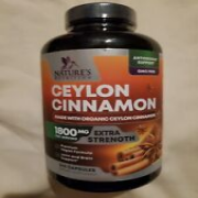 JUMBO Organic Ceylon Cinnamon 1800mg Blood Sugar Support 240 Caps Exp 10/28