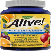 Nature’s Way Alive! Men’s 50+ Gummy Multivitamins, High Potency Formula, 60
