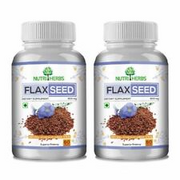 Nutriherbs Flaxseed Extract Omega 3 6 9- Dietary Fibre-500mg-60Capsules (Pack 2)