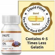 INLIFE Flaxseed Oil 500mg Omega 3 6 9 Fatty acid Extra virgin cold-pressed oil