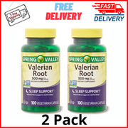 NEW Spring Valley Valerian Root Capsules, 500 mg, 100 Count ( Pack of 2 )