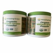 Lot X 2 Organic WheatGrass Powder, by Amazing Grass Super Green Wheat Grass 2025