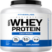 Fitness Labs Whey Protein Powder | 5 Lbs | 35G Protein | Unflavored | Easy Mixin
