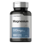 Magnesium 500mg | 180 Caplets | Vegetarian, Non-gmo, And Gluten Free Supplement