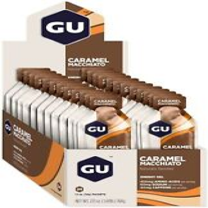 GU Energy Original Sports Nutrition Energy Gel, 24-Count, Caramel Macchiato