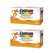 2xNew Centrum Energy B-Vitamins Minerals Vitamin C & E Lutein Free Shipping