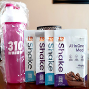 310 NUTRITION Mocha & Vanilla Creme Shakes + NEW Full Size Pink Shaker Cup