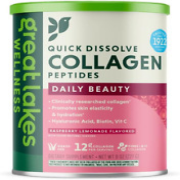 Daily Beauty Collagen Peptides - Raspberry Lemonade Flavor - Skin Elasticity, Hy