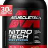 Muscletech Whey Protein Powder (Strawberry, 2.2 Pound) - Nitro-Tech Muscle Build