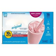 Original Diabetic Protein Shake, Creamy Strawberry, 8 fl oz Bottle, 16 Count