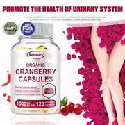 Organic Cranberry Capsules - Urinary System Health Supplements, Cleanse & Detox