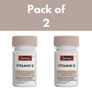 2 X Swisse Vitamin D - 100% RDA of Vitamin D3 - Healthy Bones, Immunity - 90 Tab