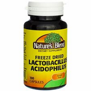 2 Pack Nature's Blend Lactobacillus Acidophilus Freeze Dried Capsules, 100 Ct