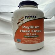 NOW Foods Psyllium Husk Caps 500 mg 500 Veg Caps Bent Bottle 7/27