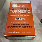 Qunol Extra Strength Turmeric Curcumin Complex 30 Vegetarian Capsules Exp 10/24