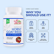 Horny Goat Weed Capsules - Natural Desire Support for Men - with Maca Root