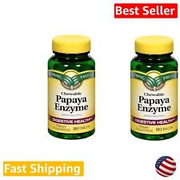 Digestive Health Supplement - Papaya Enzyme 2 Pack, 180 Chewable Tablets