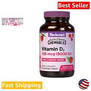 Natural Raspberry Sweetened Vitamin D3 Chewable Tablets - Muscle & Bone Support