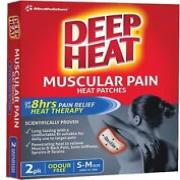 2 × Deep Heat Regular Patch 2 Pack for muscular pain OzHealthExperts