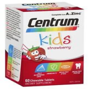 3 × Centrum Kids Multi Vitamin 60 Strawberry Tablets ozhealthexperts
