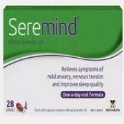 Seremind 28 Capsules 80mg Lavender Oil Mild Anxiety Sleeplessness Relief Silexan