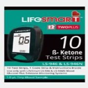 LifeSmart 2TwoPlus Blood Ketone Test Strips LS-946 & LS-946N 10 Tests ozhealthex