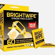 2 × Bright Wipe Lens Wipes 60 Pack Streak Free Clarity Pre-Moistened Towelettes