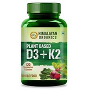 Himalayan Organics Plant Based Vitamin D3+K2 120 Capsules